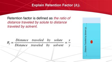 reading rf values|retardation factor vs retention.